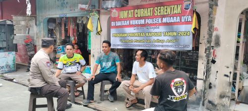 Polsek Muara Uya Melaksanakan Kegiatan Jumat Curhat Di Desa Muara Uya