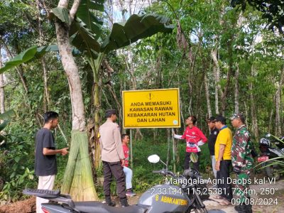 Bhabinkamtibmas Ini Patroli Terpadu Cegah Karhutla