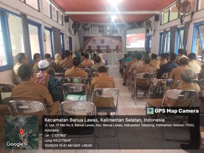 Kapolsek Banua Lawas Hadiri Giat Sosialisasi Tahapan Pilkada Tahun 2024