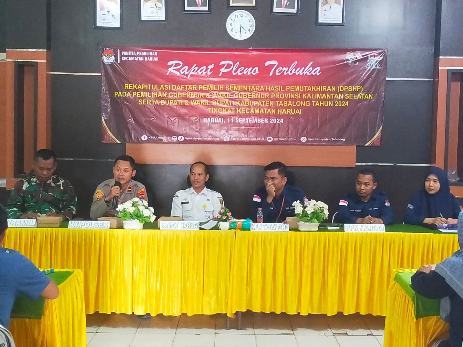 Kapolsek Haruai Hadiri Rapat Pleno Terbuka Rekapitulasi Daftar Pemilih Sementara Hasil Perbaikan (DPSHP)