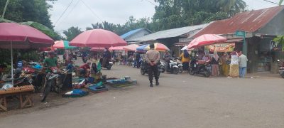 Polsek Muara Harus Patroli Sambang Pasar Cegah Timbulnya Kamtibmas