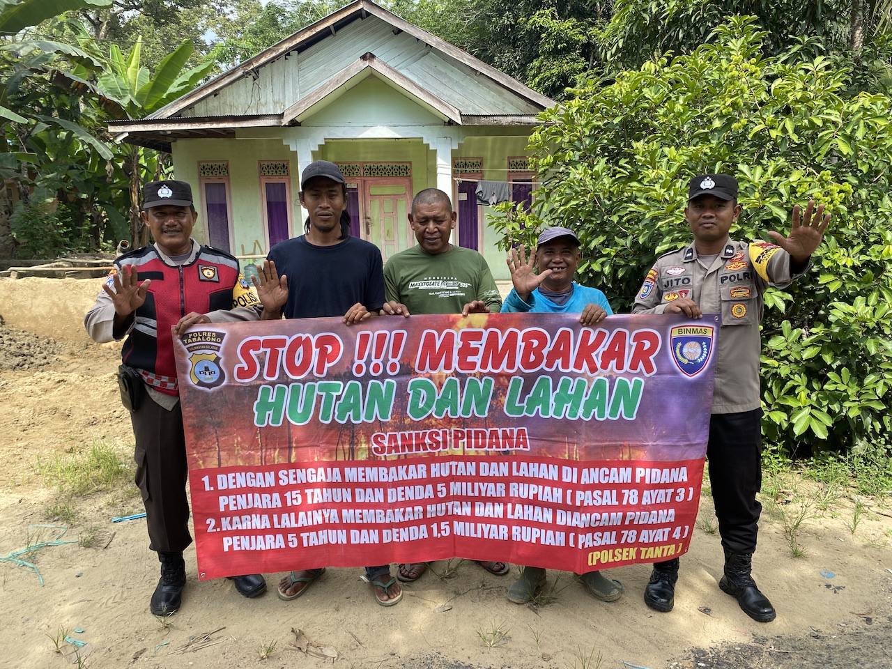 Polsek Tanta Laksanakan Sosialisasi Bahayanya Membakar Hutan Dan Lahan