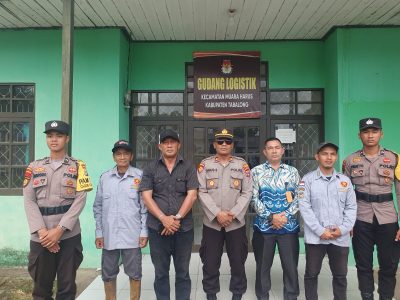 Pasca Pemungutan Suara Personil Polsek Muara Harus Pengamanan Ketat di Gudang Logistik PPK