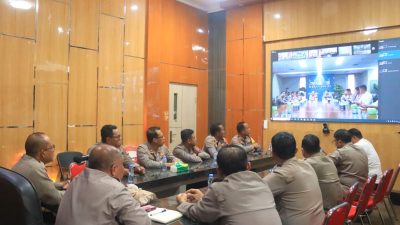 Polres Tabalong Ikuti Zoom Meeting Forum Belajar Bersama dari Posko Presisi Mabes Polri