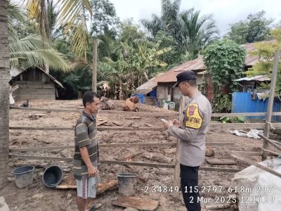 Bhabinkamtibmas Polsek Banua Lawas Sambang Peternakan Sapi