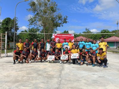 Semarak Hari Bhayangkara ke-79, Polres Tabalong Gelar Pertandingan Bola Voli Antarinstansi Penuh Sportivitas