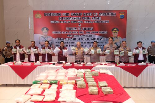 Polda Kalsel Ungkap Kasus Narkotika Besar: 54,8 Kilogram Sabu dan Ribuan Pil Ekstasi