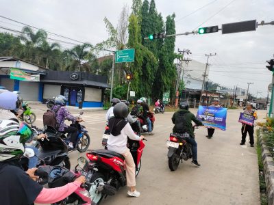 Satlantas Polres Tabalong Gencarkan Himbauan Tertib Lalu Lintas Lewat Hand Banner, Spanduk dan Penling di Jalur Kota Tanjung
