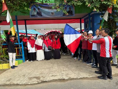 Polsek Murung Pudak Amankan Jalan Sehat HUT RI ke-80 di Desa Kapar
