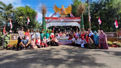 Polsek Haruai Laksanakan Penilaian Lomba Lingkungan dan Pembuatan Gapura RT di Desa Catur Karya