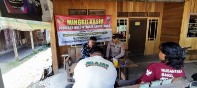 Petugas Ini Lakukan Giat Minggu Kasih Di Desa Banua Lawas