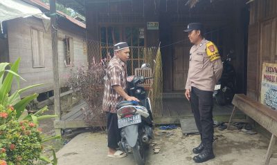 Bhabinkamtibmas Polsek Banua Lawas Jalin Silaturahmi Dengan Warga