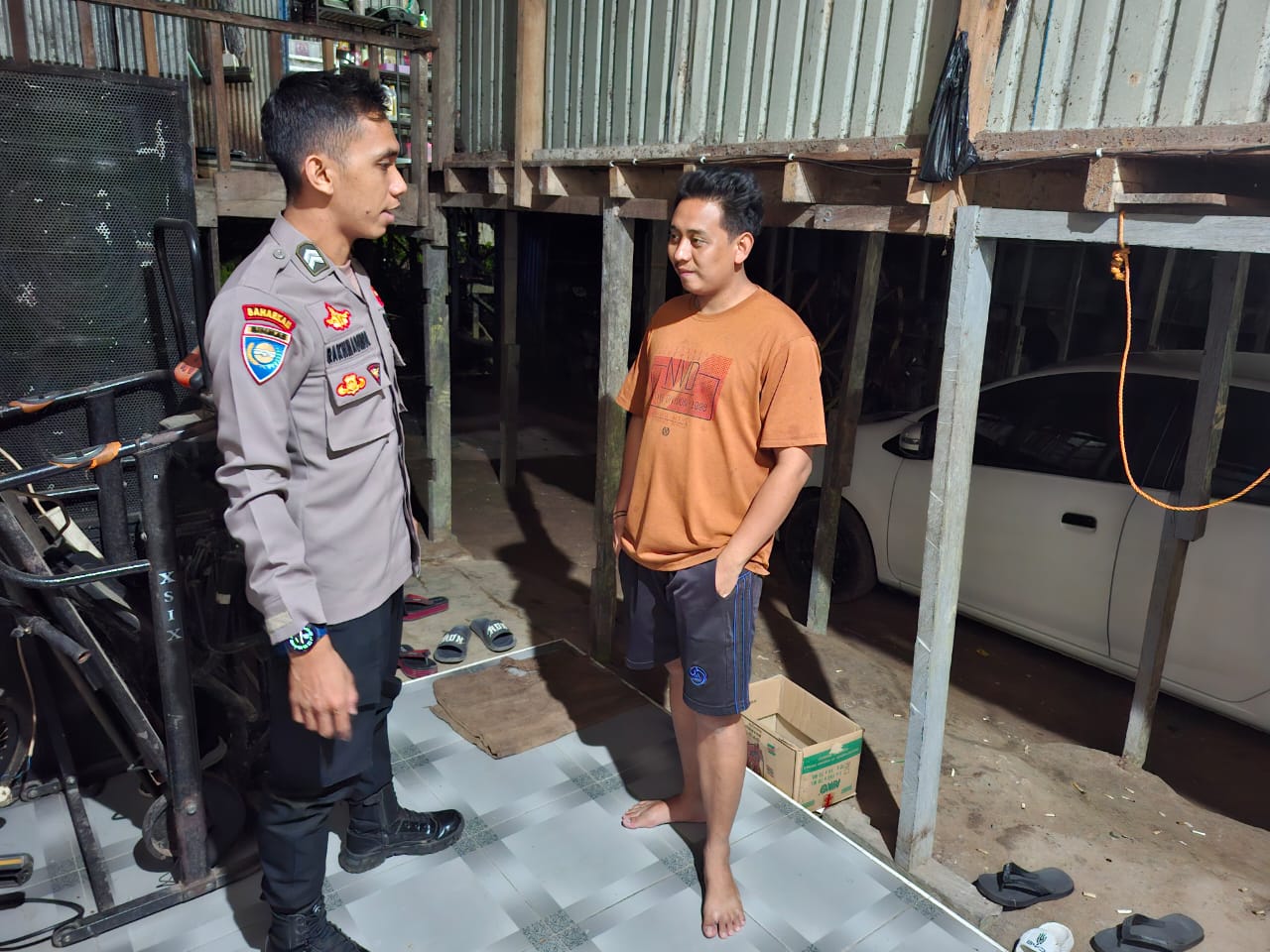 Personil Polsek Pugaan Patroli Jaga Kamtibmas Malam