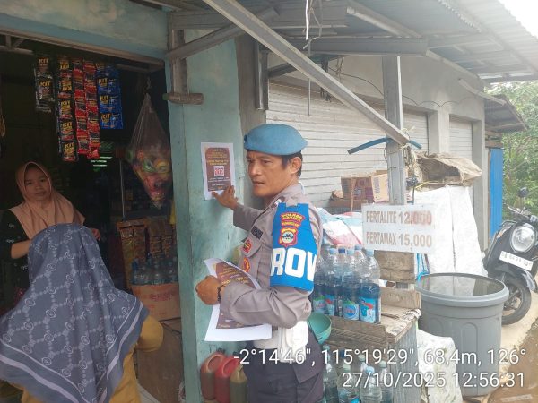 Polsek Jajaran Polres Tabalong Sosialisasikan Layanan Call Center 110 Kepada Masyarakat