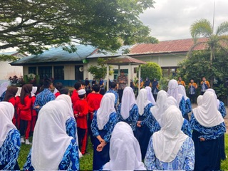 Penyampaian Kamtibmas/Kamtibcarlantas Oleh Kapolsek Tanta Di SMP N 1 Tanta