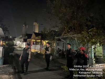 Patroli Malam Sat Samapta Polres Tabalong Sasar Titik Rawan, Warga Diajak Jaga Kamtibmas Bersama