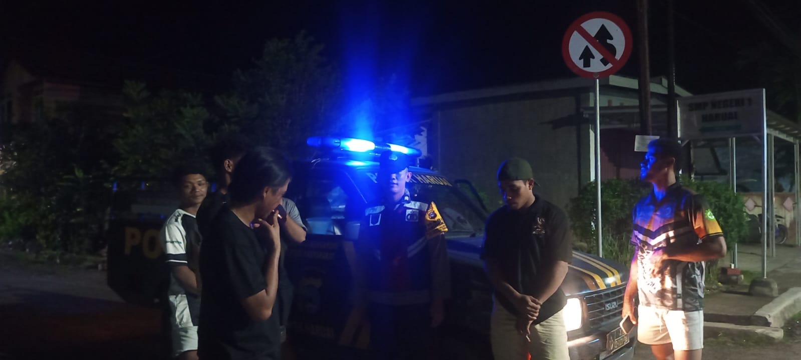 Patroli Malam Hari Polsek Haruai Berikan Rasa Aman Masyarakat Haruai