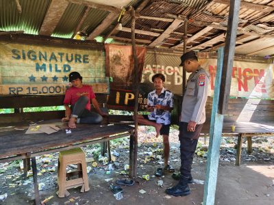 Patroli,Petugas Ini Sambangi Warga Di Desa Banua Rantau