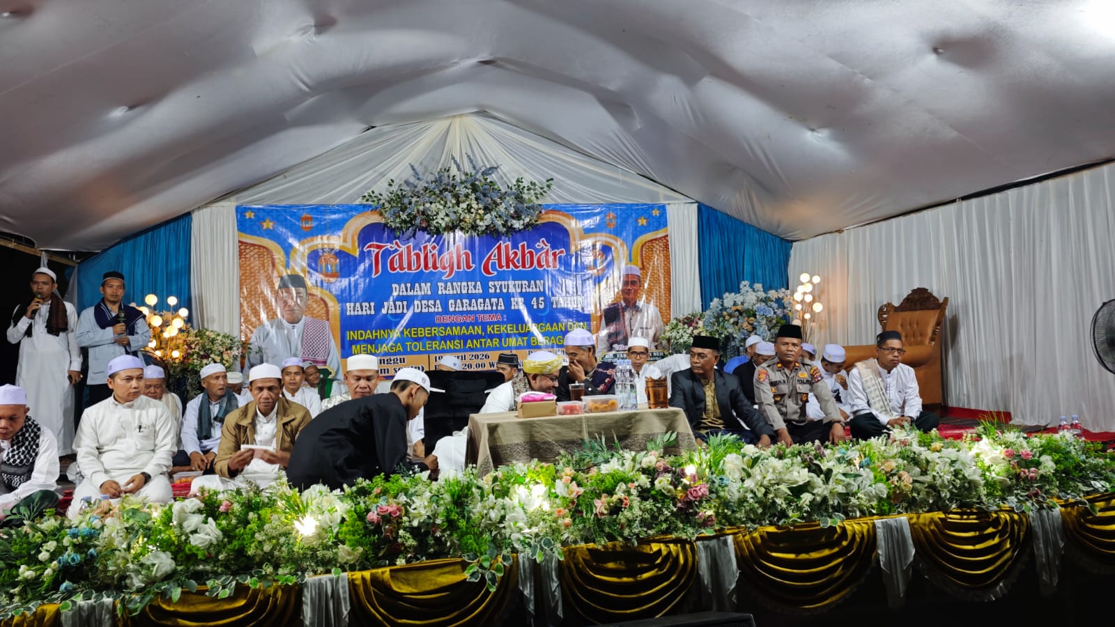 Pererat Silaturahmi, Kapolsek Jaro Hadiri Tabligh Akbar Bersama Tokoh Agama