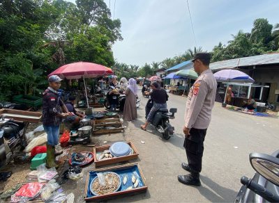 Jaga Kamtibmas di Pasar Personil Polsek Muara Harus Lakukan Patroli