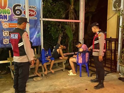 Polsek Muara Harus Laksanakan Patroli Malam, Berikan Himbauan Kepada Anak Muda