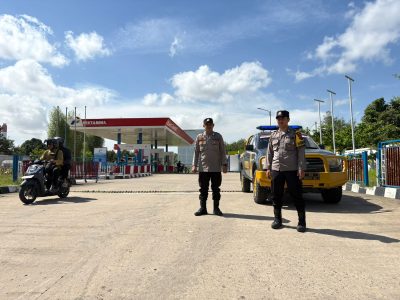 Patroli Harkamtibmas Polres Tabalong Sasar SPBU, Sampaikan Himbauan Kamtibmas