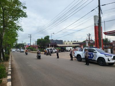 Satlantas Polres Tabalong Laksanakan Patroli dan Pergelaran Personel di Sejumlah Titik Rawan Kemacetan