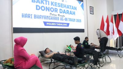 Hari Bhayangkara Ke-80, Polres Tabalong Gelar Bakti Kesehatan Donor Darah