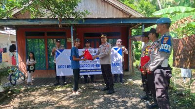 Polsek Muara Harus Laksanakan Bakti Sosial Bagikan Sembako Untuk Warga Kurang Mampu Dalam Rangka Hari Bhayangkara Ke-80
