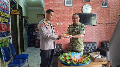 Polsek Muara Harus Terima Kunjungan Koramil 1008-05/Muara Harus Dalam Rangka Ucapan Hari Bhayangkara Ke-80 Tahun 2026