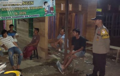 Sambangi Warga,Petugas Ini Patroli Ke Desa Bungin