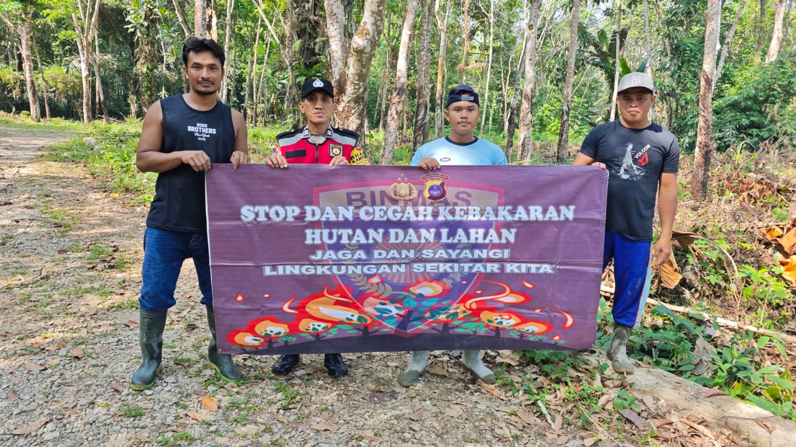 Polsek Jaro Gencarkan Sosialisasi Larangan Bakar Lahan untuk Tekan Risiko Karhutla