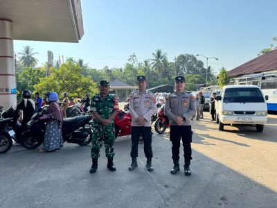 Pemantauan Penyaluran BBM Bersubsidi, Personil Polsek Muara Harus Bersama TNI Pastikan Tepat Sasaran