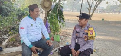 Sambangi Warga,Bhabinkamtibmas Ini Berikan Rasa Aman